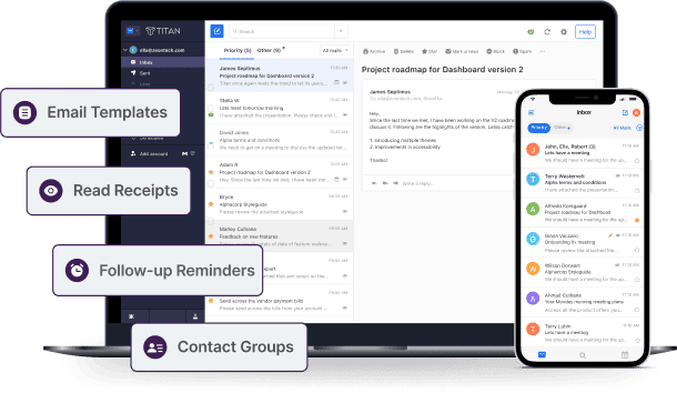 Correo Electrónico Empresarial en Uruguay - Powered by Titan - ¿Qué obtiene con Titan?