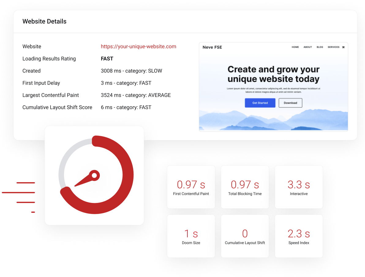 Administrar la instalación y supervisar la velocidad del sitio web